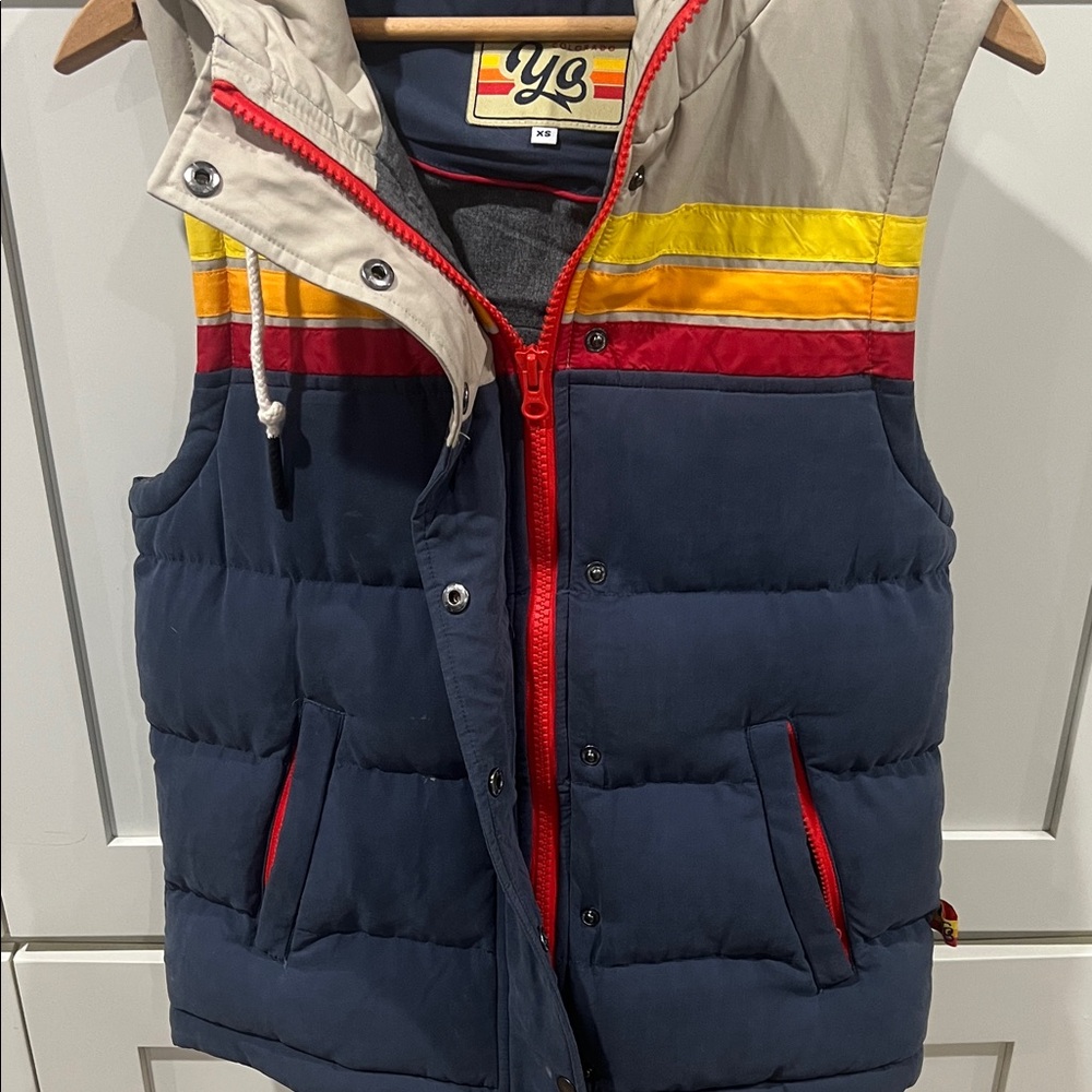 Yo Colorado Epic Fader Puffer Vest Unisex XS  Hooded - Picture 6 of 9